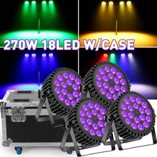 Par Stage Light 270W RGBW 18LED Strobe Beam DMX DJ Disco Party Show Flight Case