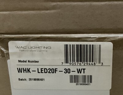 WAC Lighting WHK-LED20F-30-WT Track Head, Flood, 3000K NEW.