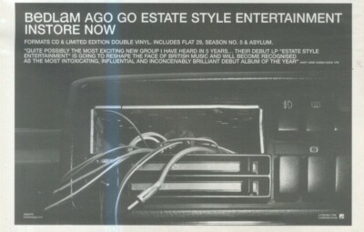 SFBK87 ALBUM/SINGLE/TOUR WERBUNG 7X11 BEDLAM AGO GO NACHLASS STIL UNTERHALTUNG
