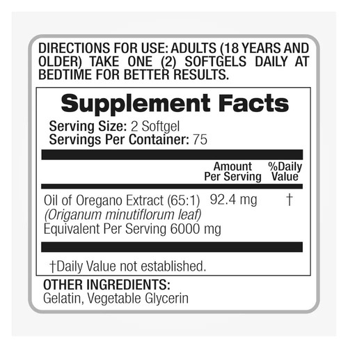 Ultra High Absorption Oil of Oregano Capsules - 150 Softgels, Lab Quality, 100% - Picture 5 of 5