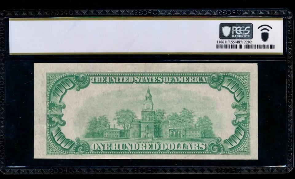 AC 1929 $100 FRBN Chicago PCGS 55 PPQ Fr 1890-G - Image 2 of 2