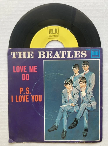 THE BEATLES Love Me Do / PS I Love You Picture Sleeve w 45 Tollie