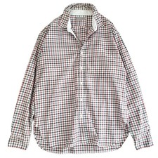MARGARET HOWELL MHL. Check Pattern Cotton Long Sleeve Shirt Size M Made In Japan