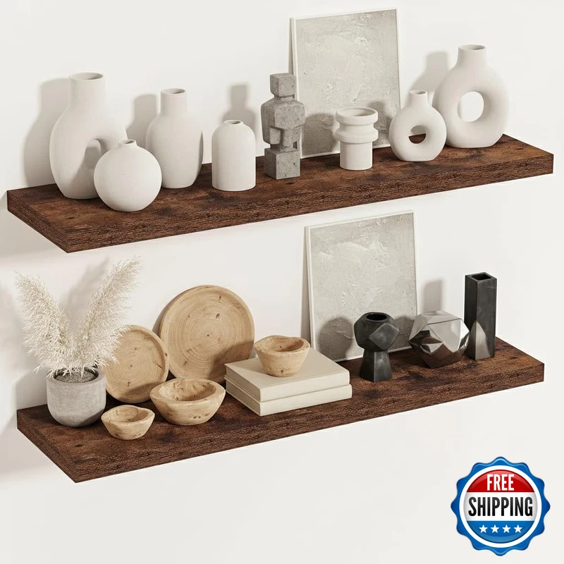 Vivelove 12 Inch Deep Floating Shelves For Wall 48X12 Shelves Invisible