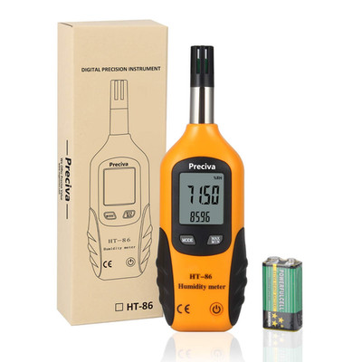 Digital Psychrometer Thermo-Hygrometer, LCD Mini Temperature and Humidity Meter