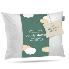 12X16 Decorative Throw Pillow Insert, Down and Feathers Fill, 100% Cotton Cover