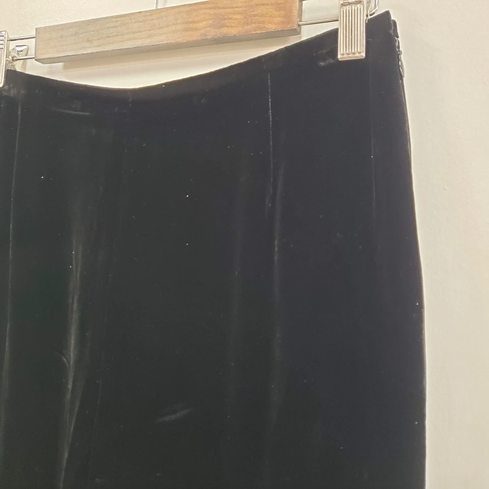 Ann Taylor Womens Silk Wide Leg Velvet Pants Size 10 Petite Event Occasion Glam - Image 2 of 4