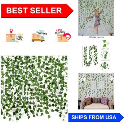 Hanging Greenery Garlands - 84 Feet of Artificial Ivy Leaves for Event Decor