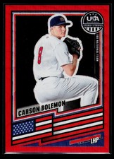 2026 Panini Stars & Stripes Ruby Wave Card #61 Carson Bolemon
