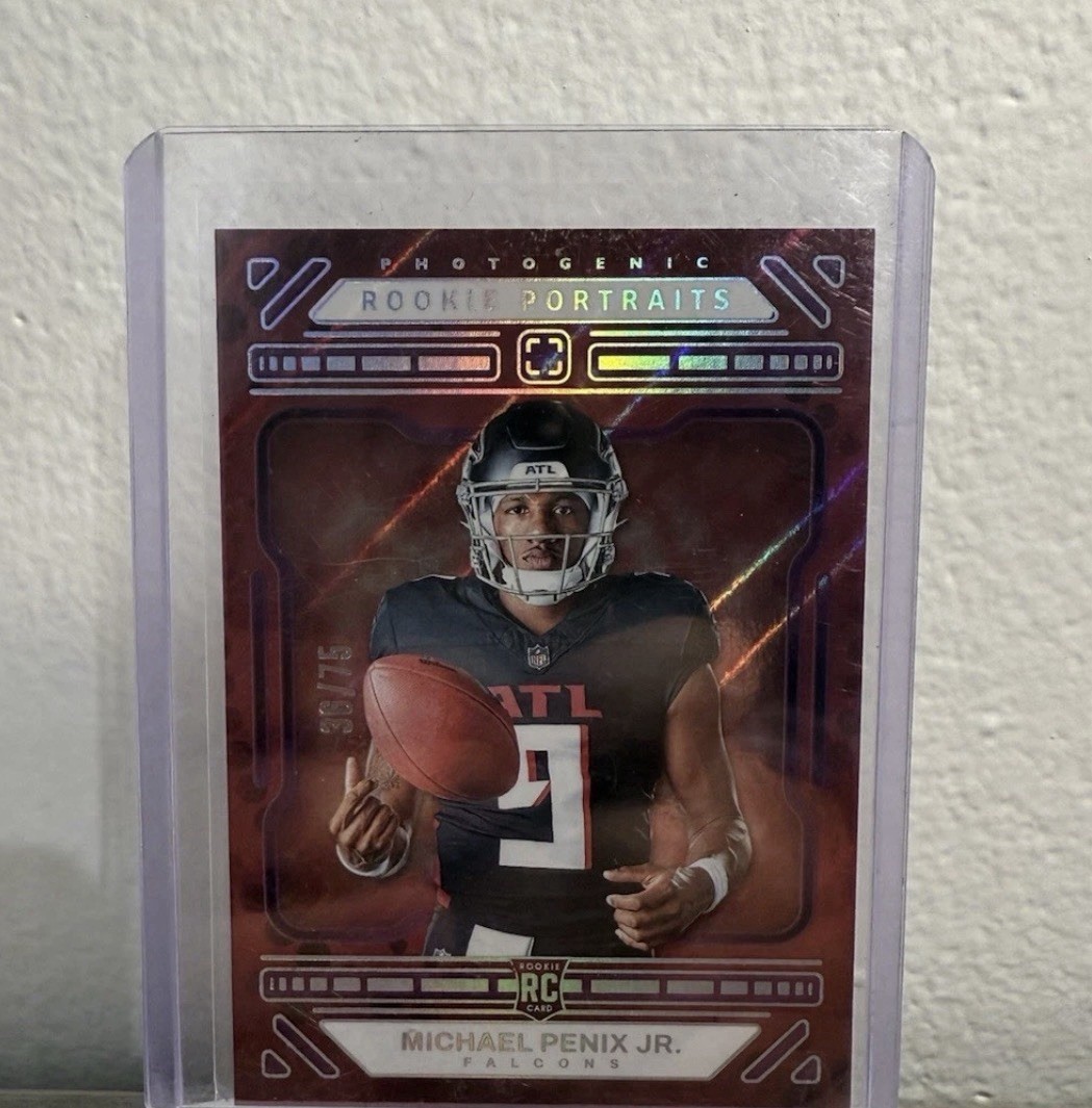 2024 Panini Photogenic - Rookie Portrait Michael Penix Jr. #151 Purple /75 (RC)