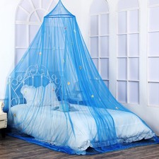 Bed Canopy for Children with Glowing Life, Blue Bed Curtains for Beds, Twin...