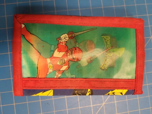 Vintage 1994 Mighty Morphin Power Rangers Red Ranger Lenticular Trifold Wallet