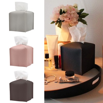 Elegante Taschentuchbox aus PU Leder in verschiedenen Farben Modernes Design