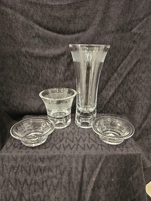 Set Of 2 Vnt  Partylite Clarity Votive Candle Holder Reversable Taper Tealights.