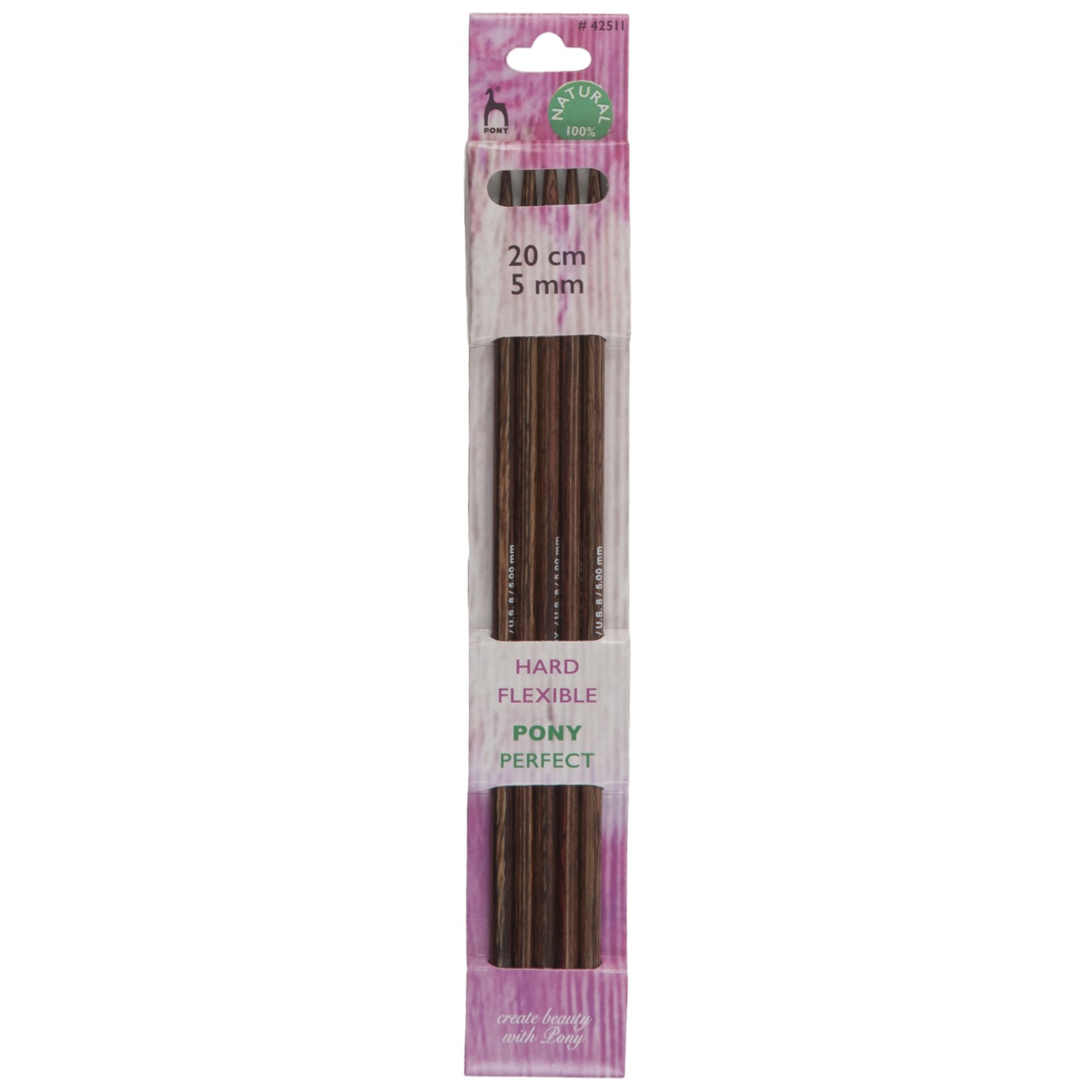 Pony Perfect: Knitting Pins: Double-Ended: Set of Five: 20cm x 5.00mm