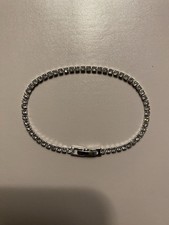 5Ct Round Cut White Moissanite Women's Tennis Bracelet 14K White Gold Plated