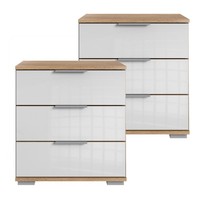 Nachttisch Nachtschrank 2Er Set Konsole Nachtkonsole Eiche Boxspringbetten