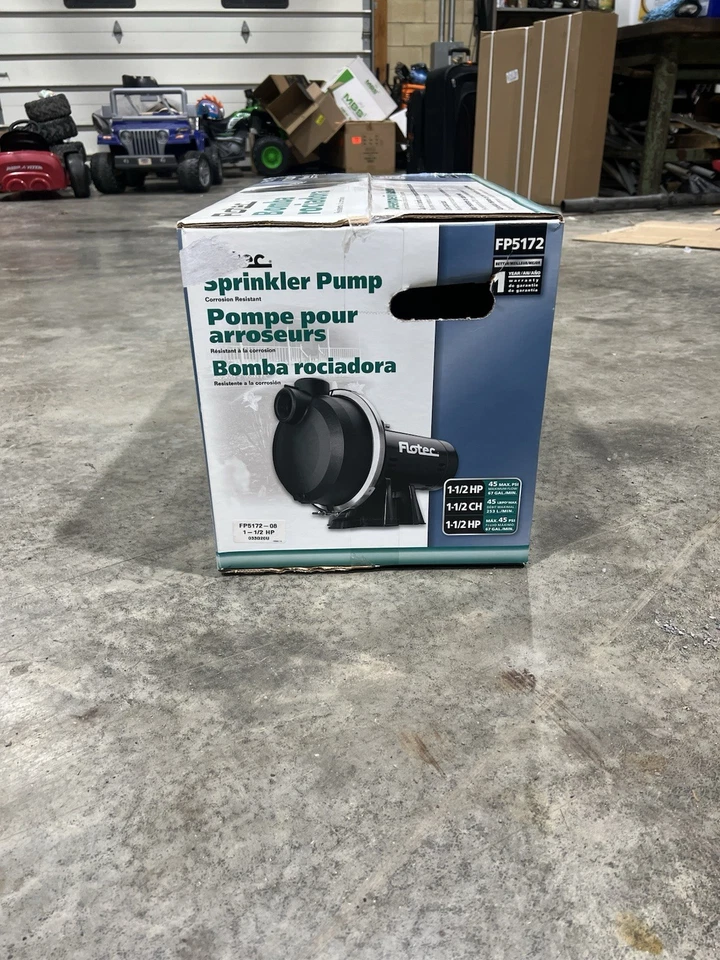 Bomba rociadora FLOTEC FP5172 - 1,5 HP hierro fundido nueva caja de entrada nunca abierta. Foto 4 de 4