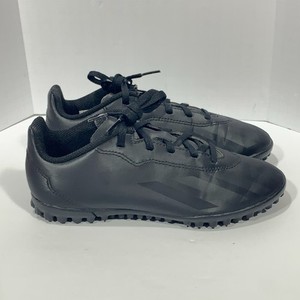 Adidas x CRAZYFAST.4 TF Soccer Cleats Youth US 3.5 Black Athletic Lace Up Shoes