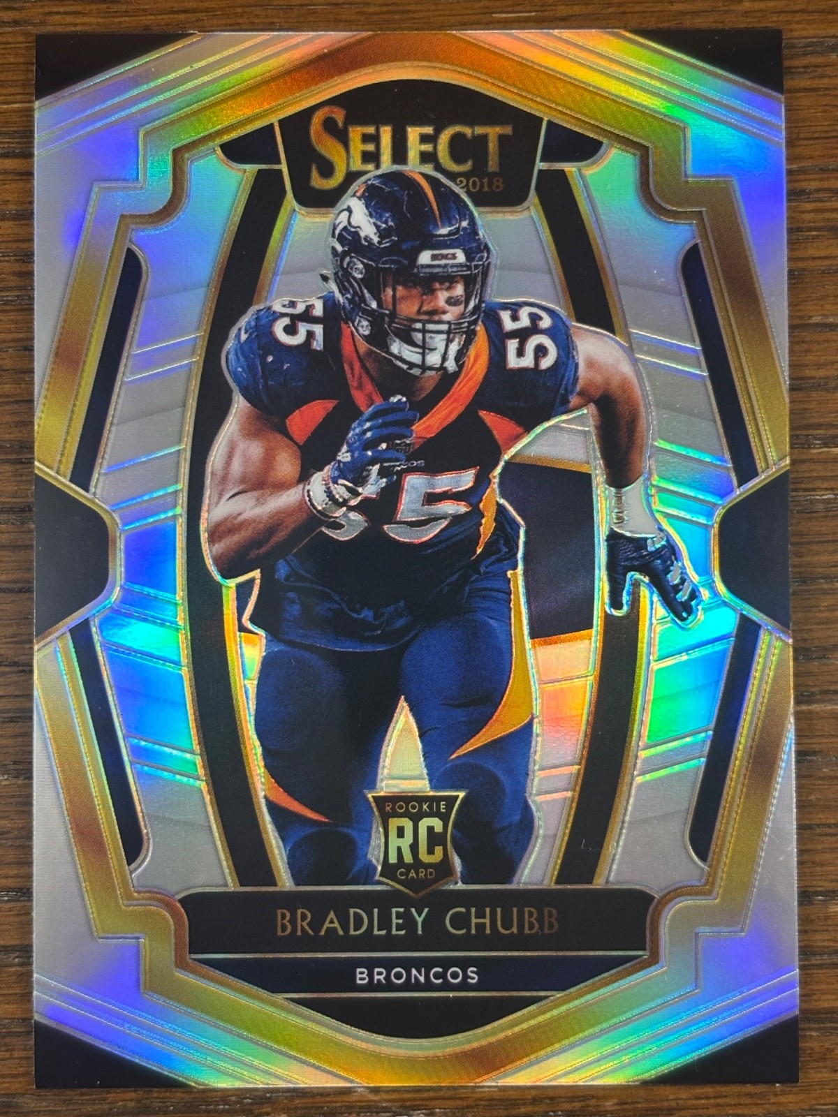 2018 Panini Select - Premier Level Bradley Chubb #178 Silver Prizm (RC)