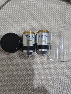 Olympus DPlan Microscope Objective Lens 10X 0.25 Na 160/0.17
