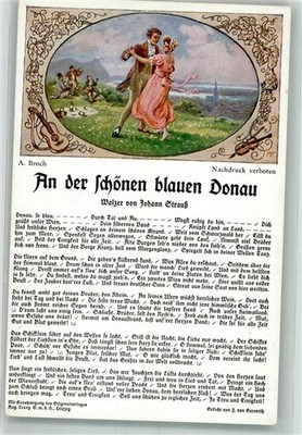 38169386 - On the beautiful blue Danube signed Broch Verlag Colourful Series No.202