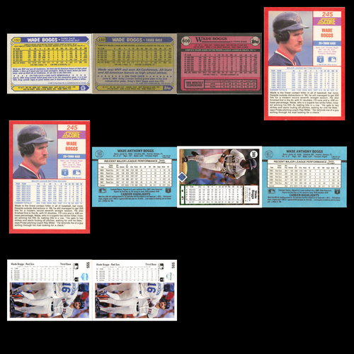 Wade Boggs Lot 10 Baseball Cards O-Pee-Chee Boston Red Sox Set Collection - Picture 2 of 12