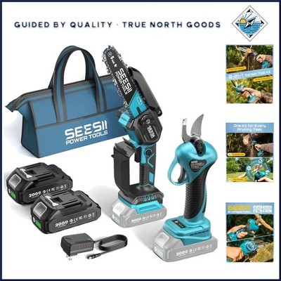 Mini Chainsaw and Electric Pruning Shears Combo for Effective Yard Maintenance