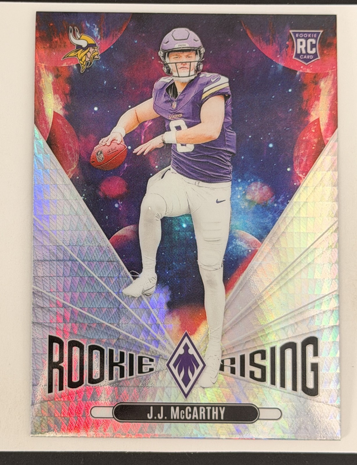 2024 Panini Phoenix #RR-JMY J.J. McCarthy Rookie Rising Hyper