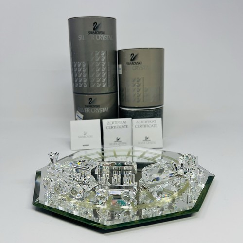 SWAROVSKI Crystal 5 Piece Train Set Figurine"When We Were Young”+ Large Mirror - Picture 23 of 24