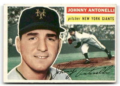 1956 Topps #138 Johnny Antonelli : Gray Back EX - EXMT