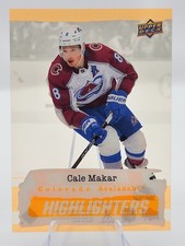Cale Makar 2023-24 Upper Deck Series 2 Highlighters Orange Card #HL-23  (1:288)