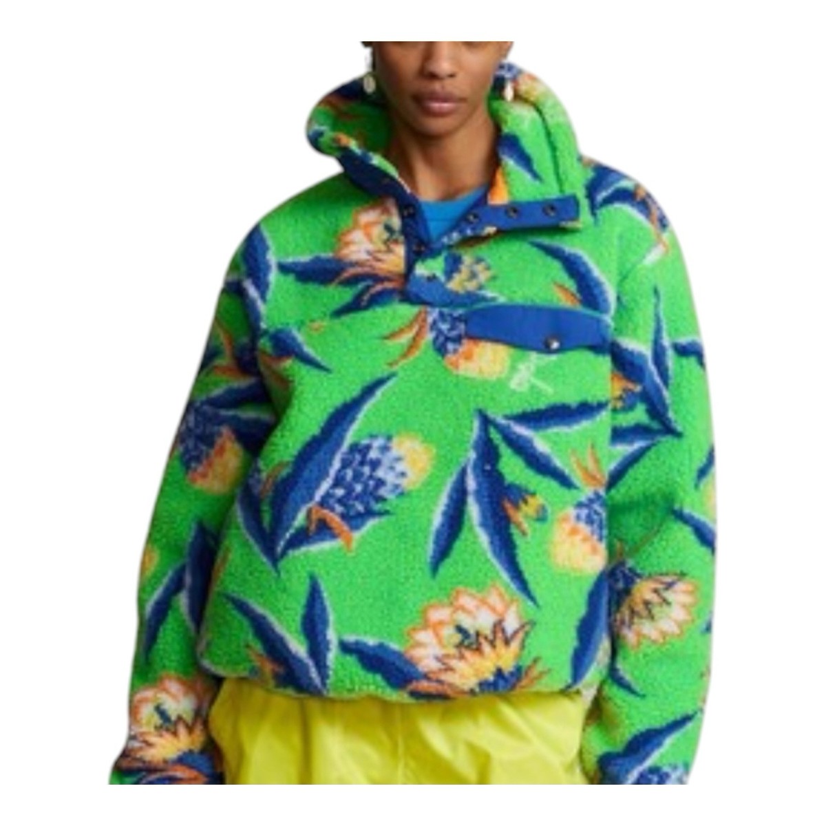 NWT Polo Ralph Lauren Floral Fleece Pullover Jacket Womens Sz XXS 
