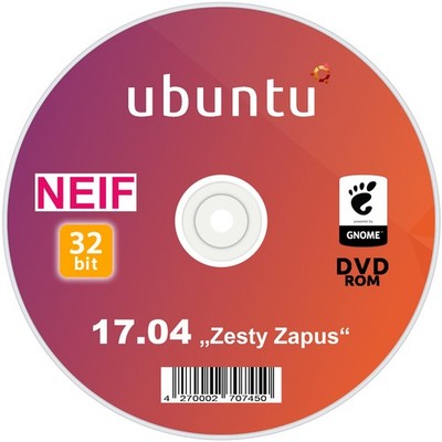 Linux Ubuntu 17.04 32 Bit Betriebssystem deutsch auf DVD oder USB-Stick