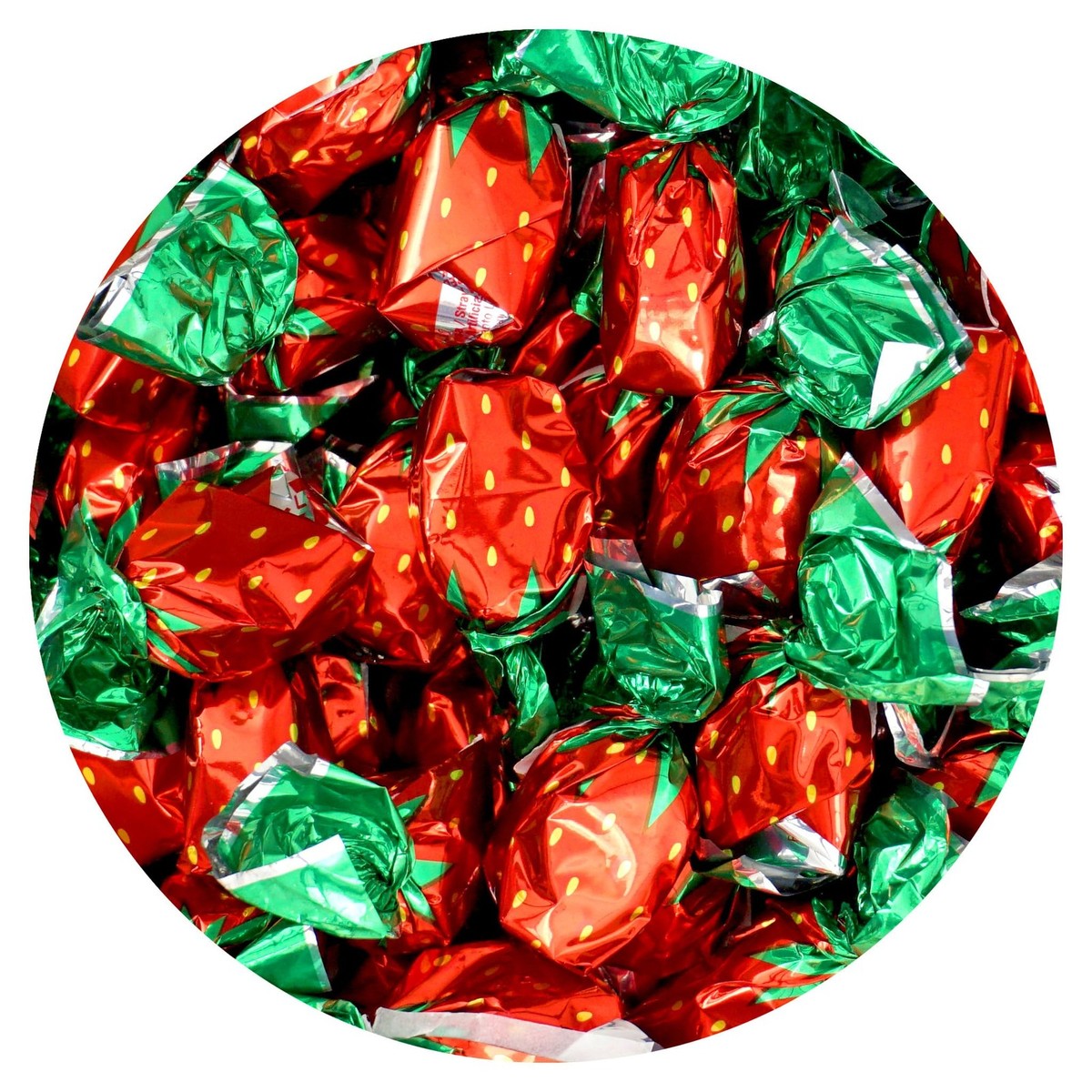 Strawberry Filled Bon Bons Hard Candy 1 Pound Bulk Candy Approx
