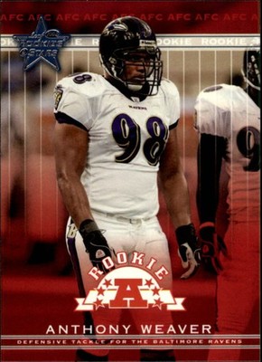 2002 Leaf Rookies and Stars #117 Anthony Weaver RC Card