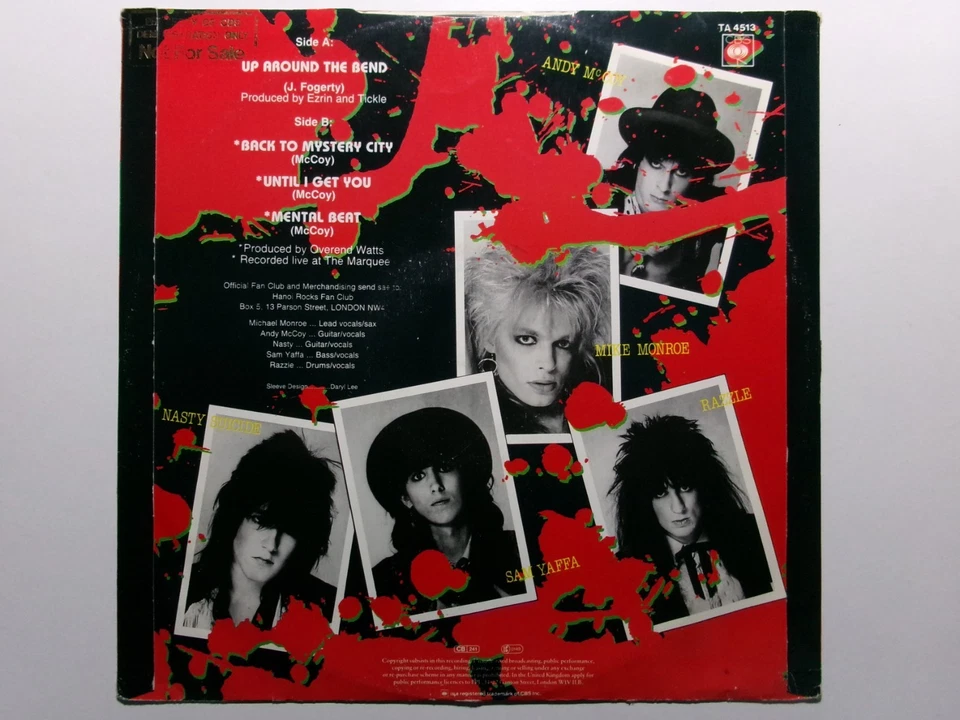 HANOI ROCKS UP AROUND THE BEND CBS TA 4513 MICHAEL MONROE GLAM - Image 3 of 3