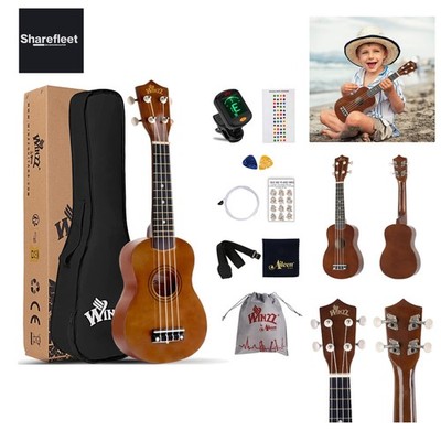 Sopran Ukulele Starter Kit für Anfänger, mit Tasche, Clip-On Tuner, zusätzlic...
