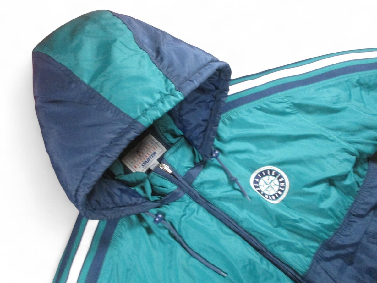 Vintage Starter Seattle Mariners Jacket Mens XL Teal Navy MLB
