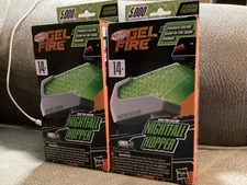 (2) NERF Pro Gel Fire Nightfall Hopper 5000 Round Refill - Glow in the Dark