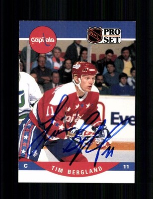 Tim Bergland NHL USA Traiding Card Original Signiert + A 251282