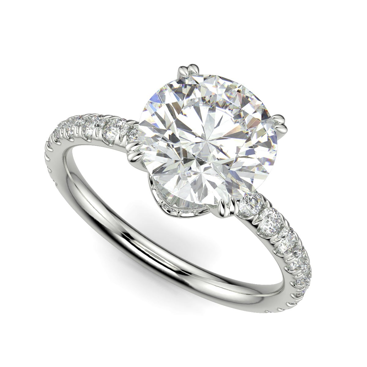 2.6 Ct Round Cut Diamond Engagement Ring VS1 D White Gold 14k | eBay