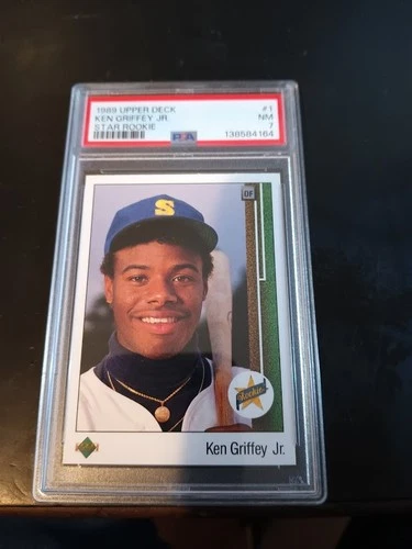 1989 Upper Deck - Star Rookie Ken Griffey Jr #1 (RC) PSA 7