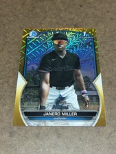 2023 BOWMAN CHROME 1ST BOWMAN, JANERO MILLER GOLD BCP—184, 35/50
