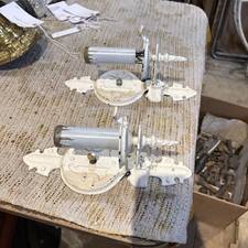 Pair antique cast-iron wall sconces 12”h X4.25 W