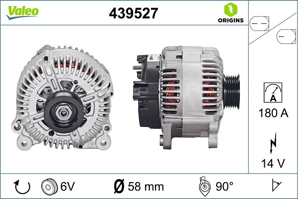 Valeo Lichtmaschine 14V 180A FüR Audi A8 A6 C6 VW Touareg Q7 Allroad-image