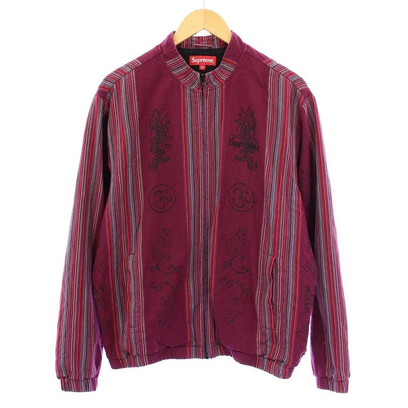 Survêtement veste batik rayée tissée suprême M violet état occasion