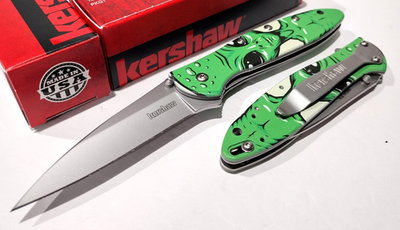 KERSHAW USA KS1660 Spring Open Assisted Green Alien Folding Pocket