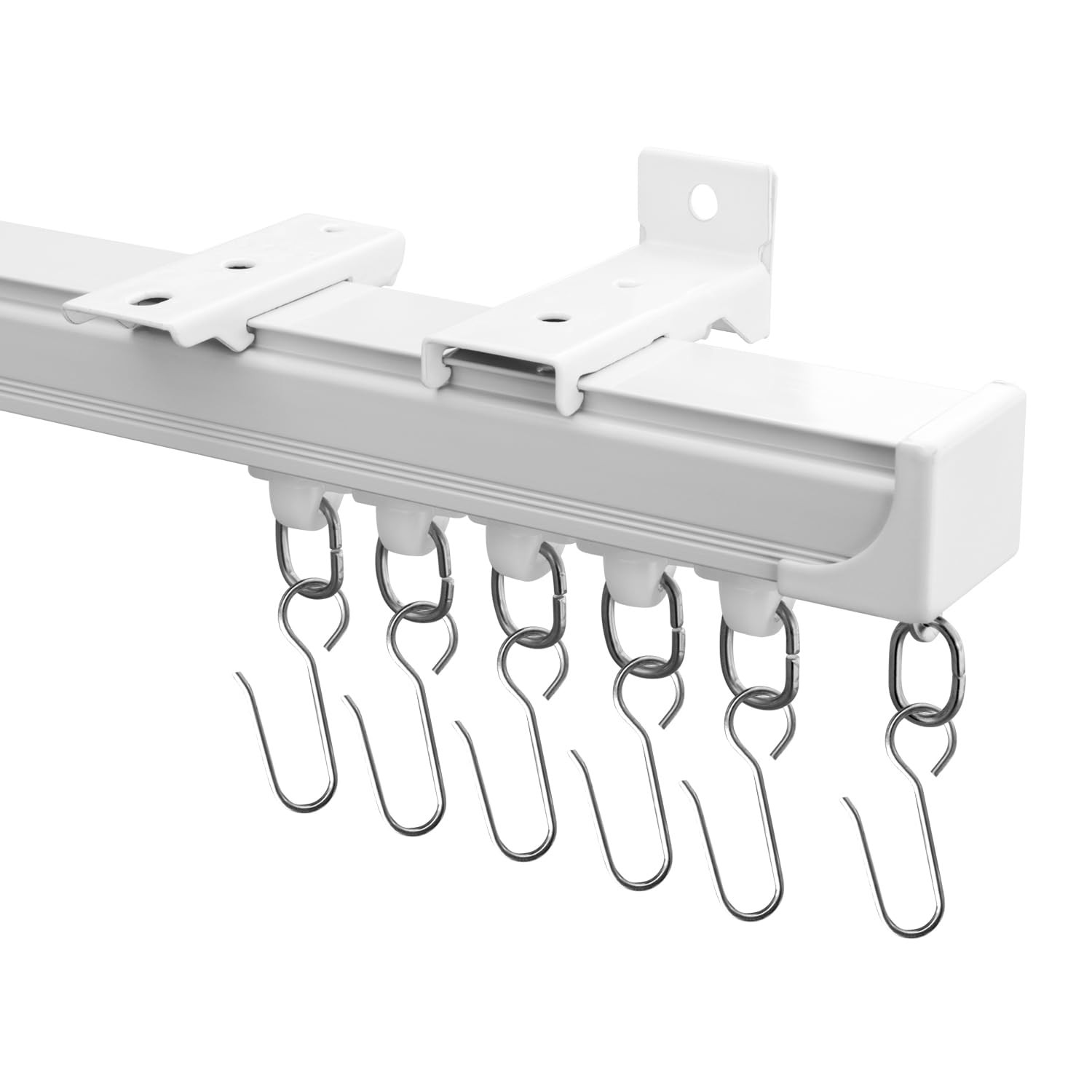 КАРНИЗ ДЛЯ ПОТОЛОЧНЫХ ШТОР HOEFLIFE, 6 ФУТОВ ZG01 - БЕЛЫЙ