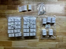 25 NavePoint Keystone Jack Surface-Mount Box 1-Port White, 2X 10 Packs + 5